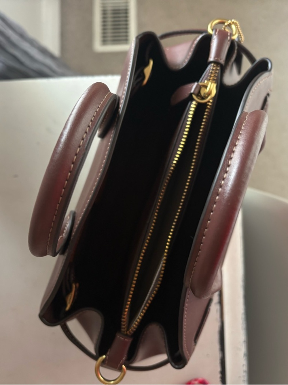Dark Brown Coach Empire Carryall 26 - Picture 7 of 12
